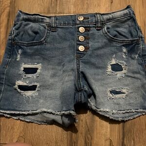 Distressed Denim Women Shorts